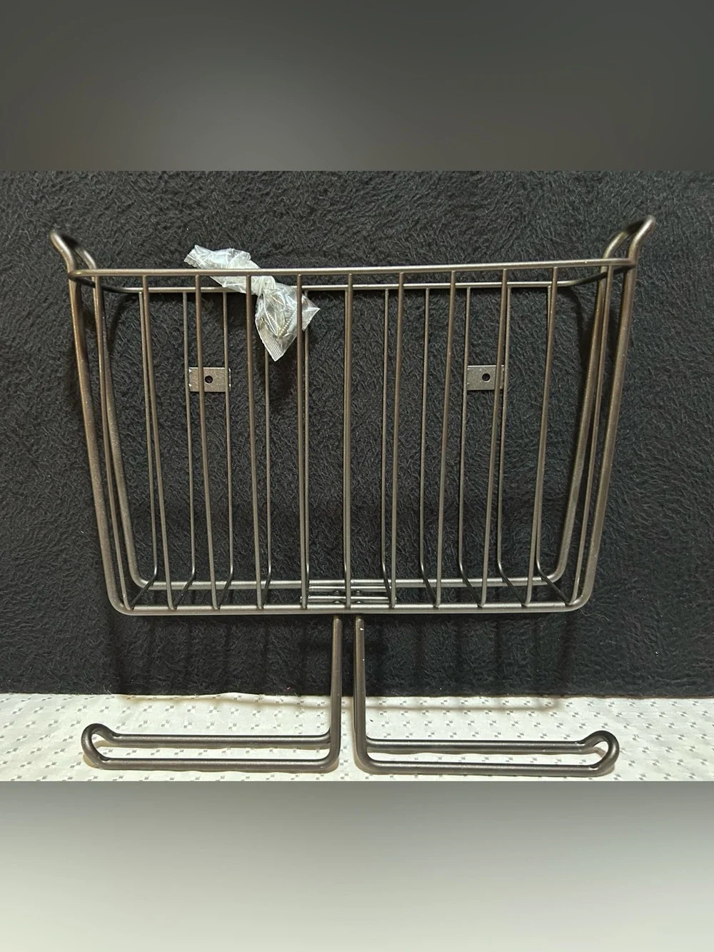 mDesign Modern Metal Bathroom Wall Mount Magazine Holder Toilet Paper Dispenser